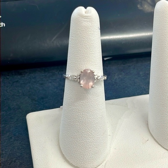 398671 18k Diamond and pink amethyst quartz ring - Picture 4 of 4